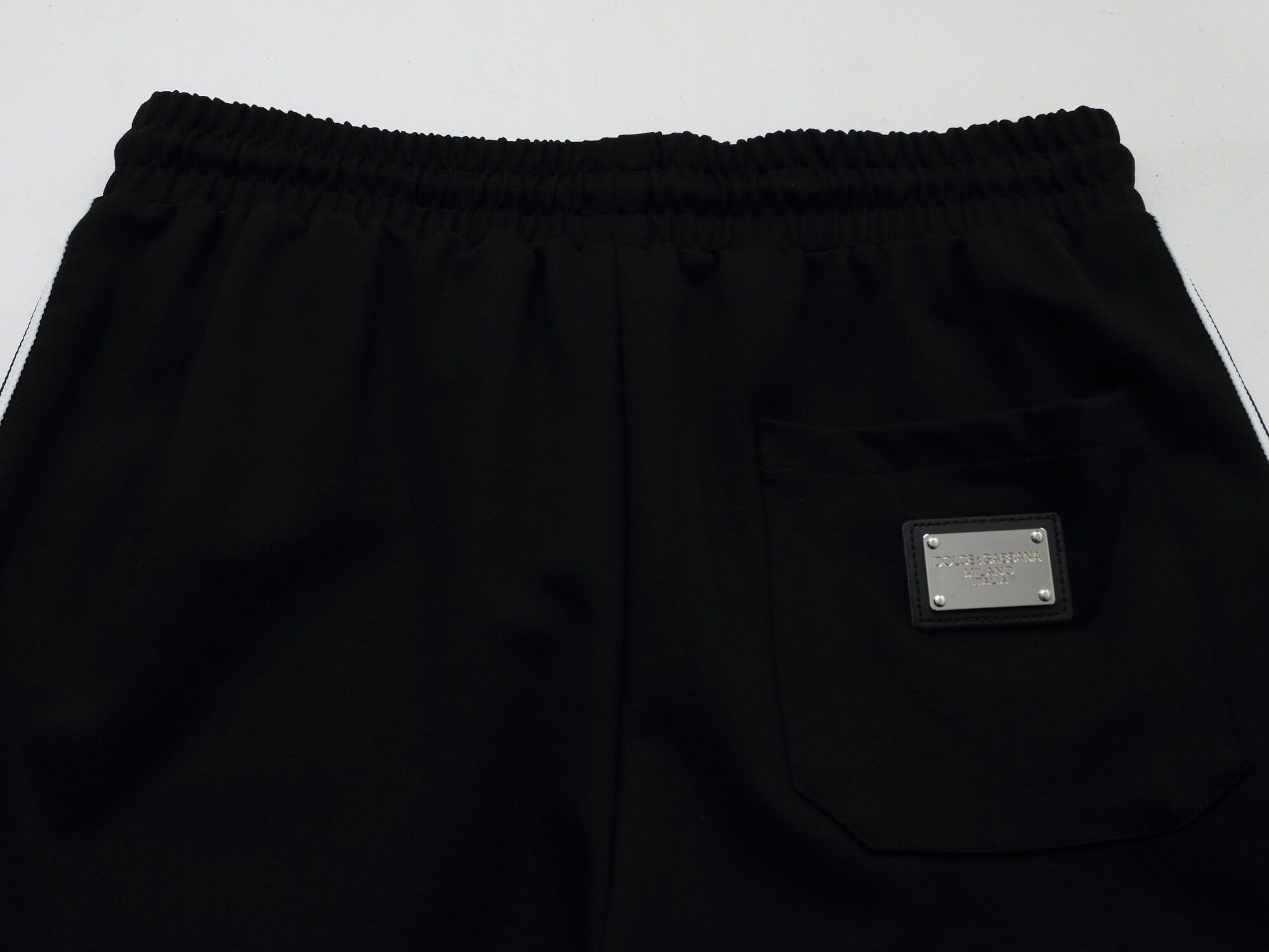 Dolce & Gabbana DG Logo Side Band Tracksuit Technical Jersey Black