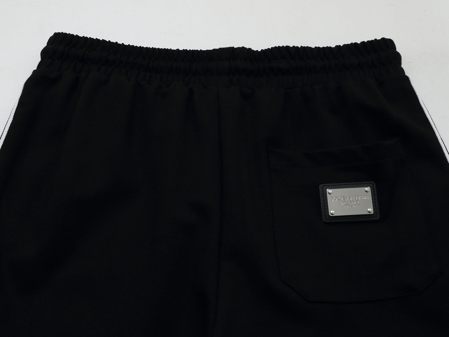 Dolce & Gabbana DG Logo Side Band Tracksuit Technical Jersey Black
