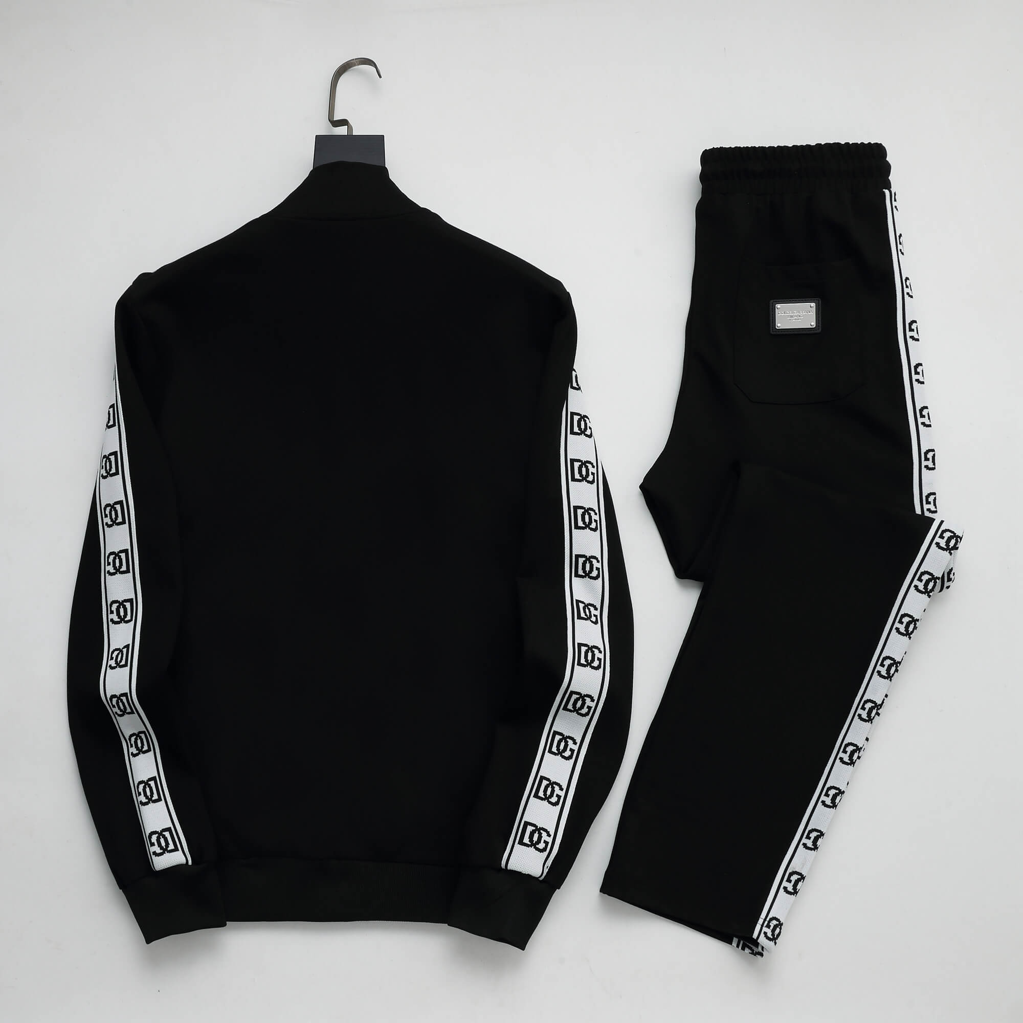 Dolce & Gabbana トレーナー パンツ2点セット Dolce & Gabbana DG Logo Side Band Tracksuit Technical Jersey Black