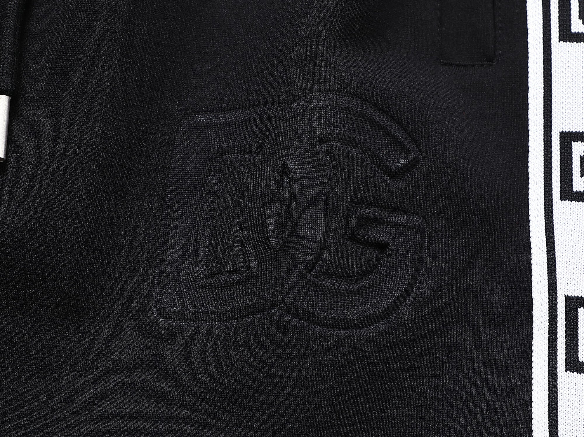 Dolce & Gabbana DG Logo Side Band Technical Jersey Tracksuit Black
