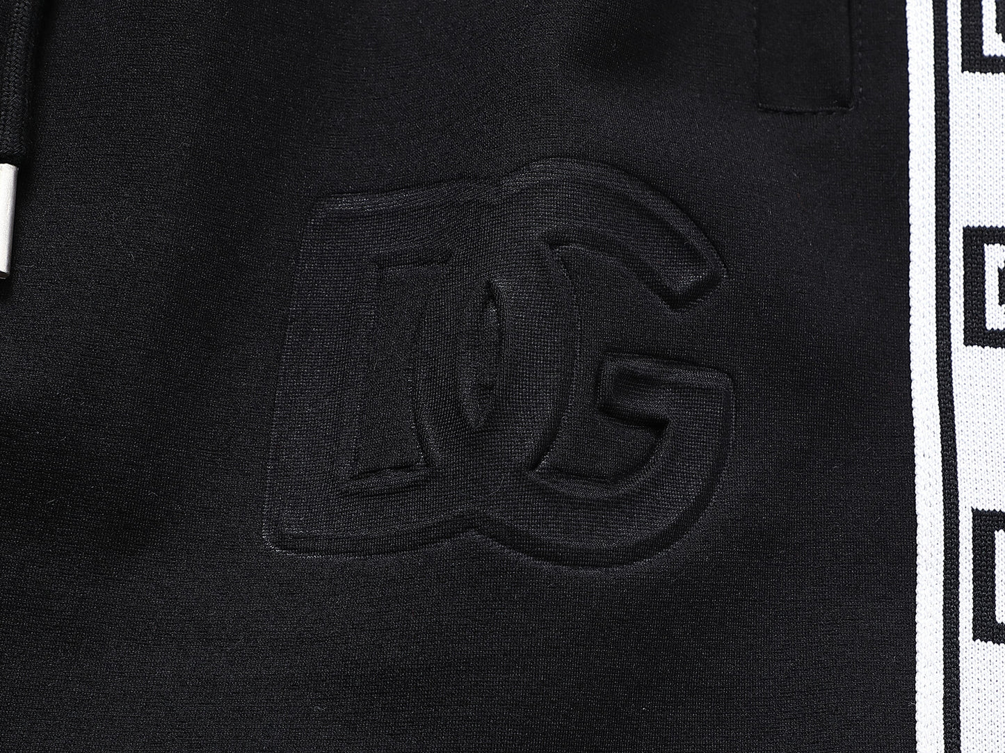 Dolce & Gabbana DG Logo Side Band Technical Jersey Tracksuit Black/White