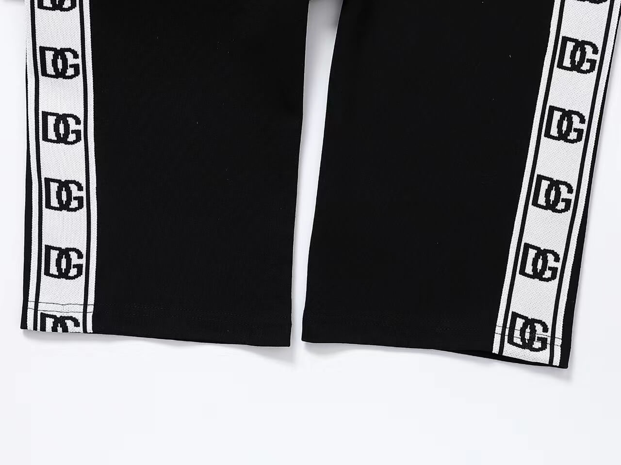 Dolce & Gabbana DG Logo Side Band Technical Jersey Tracksuit Black/White