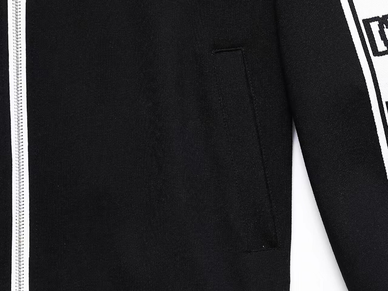 Dolce & Gabbana DG Logo Side Band Technical Jersey Tracksuit Black/White