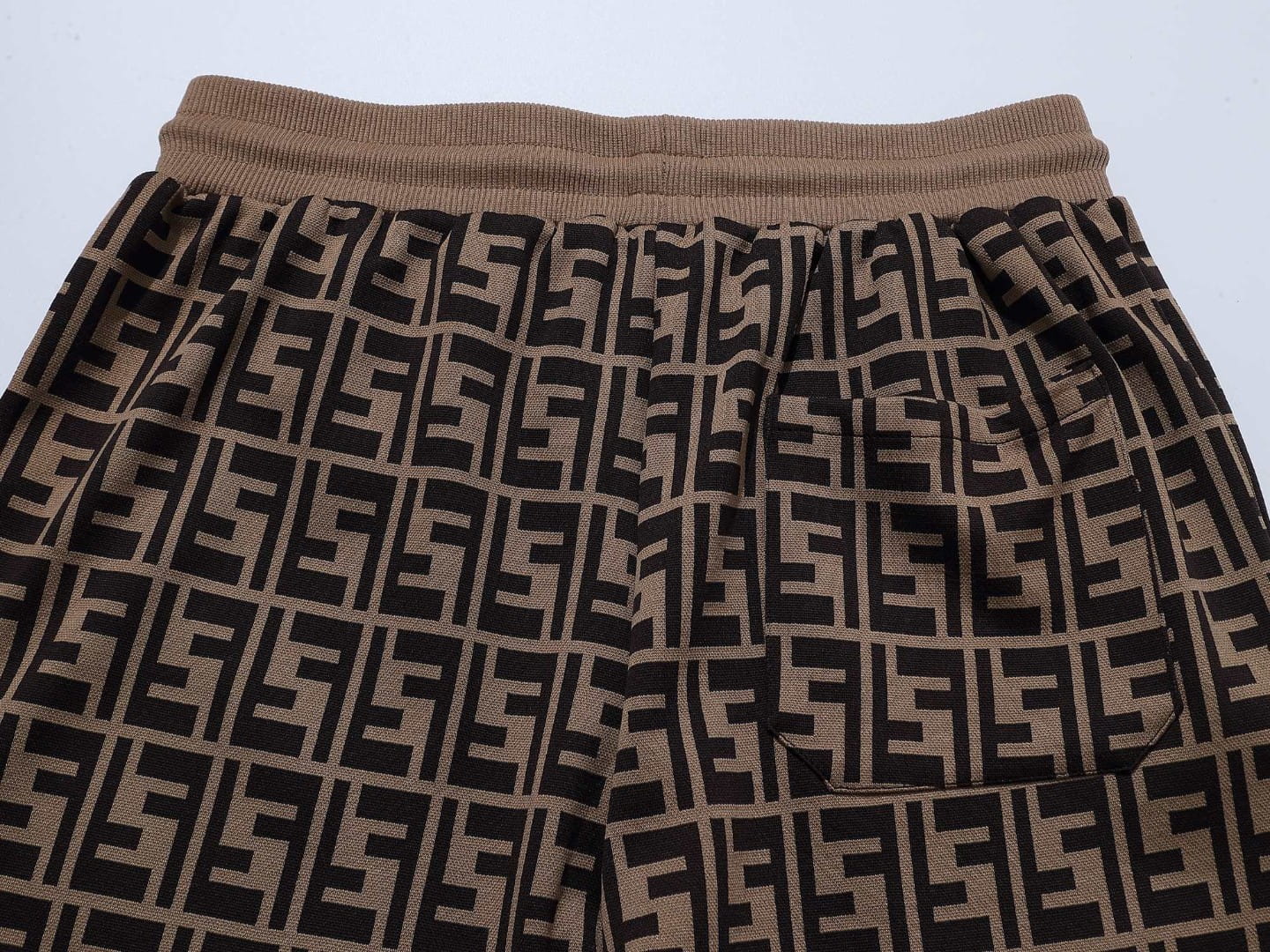 Fendi Allover FF Brown Zucca Logo Knit Tracksuit Set – HolloShoe