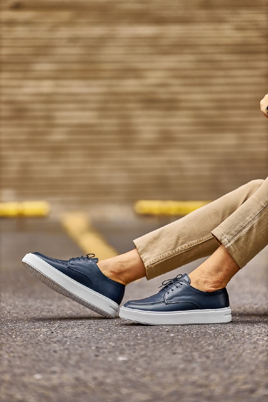 Men's Navy Blue Lace-Up Leather Shoes | Comfortable & Stylish 41 Men's Navy Blue Lace-Up Leather Shoes | Comfortable & Stylish 41