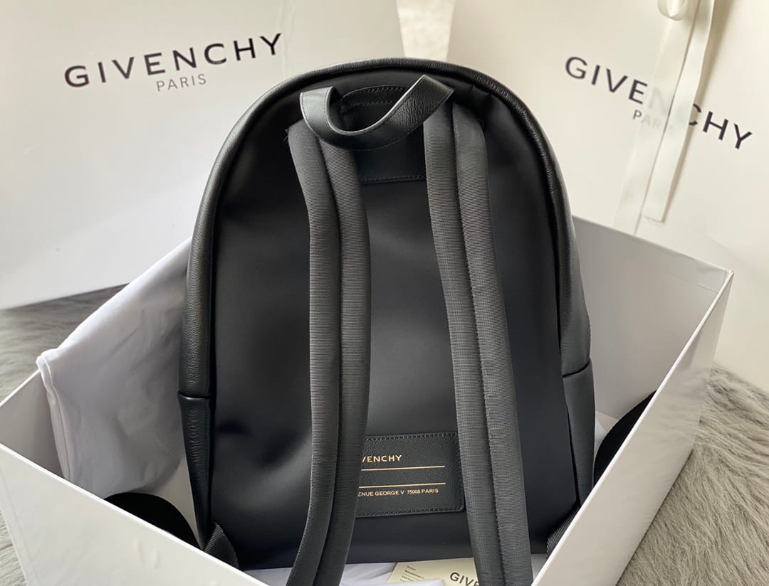 Givenchy Essential U Backpack Black Grained Leather with 4G Logo