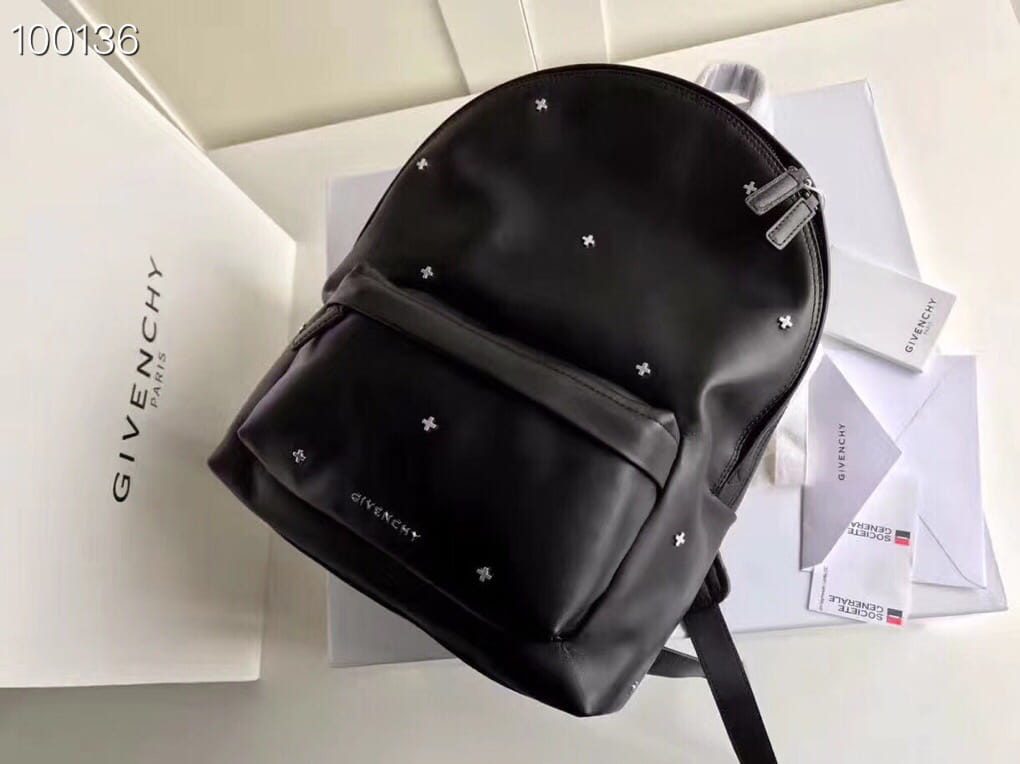 Givenchy Essential U Cross Studded Backpack Black Smooth Leather