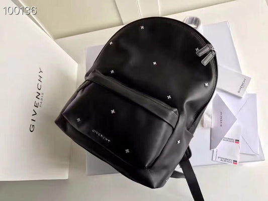 Givenchy Essential U Cross Studded Backpack Black Smooth Leather