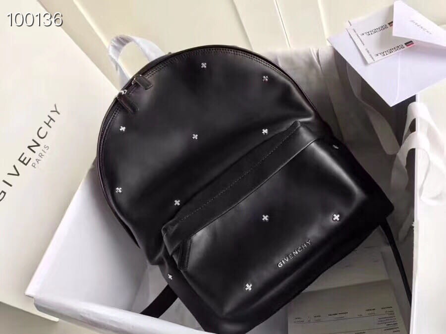 Givenchy Essential U Cross Studded Backpack Black Smooth Leather