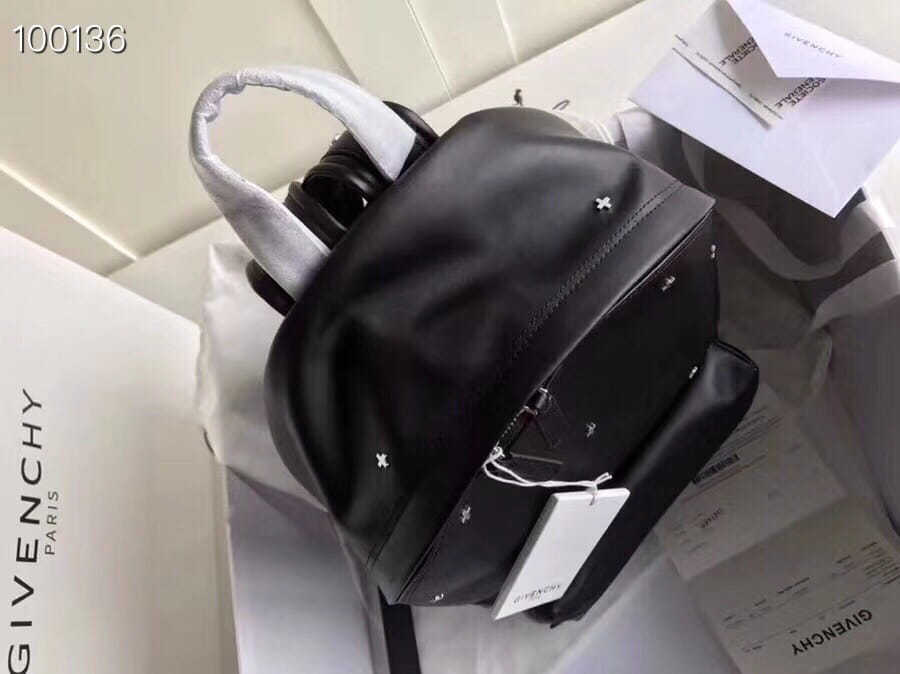 Givenchy Essential U Cross Studded Backpack Black Smooth Leather