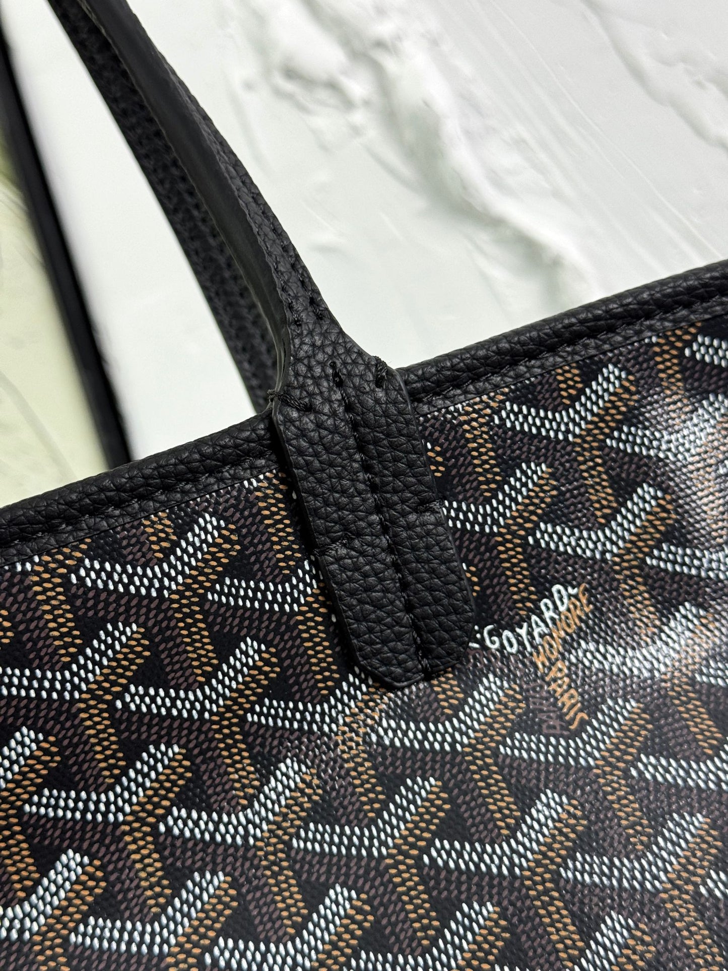 Goyard Hardy PM Bag - All-Black Goyardine Coated Canvas Zippered Tote
