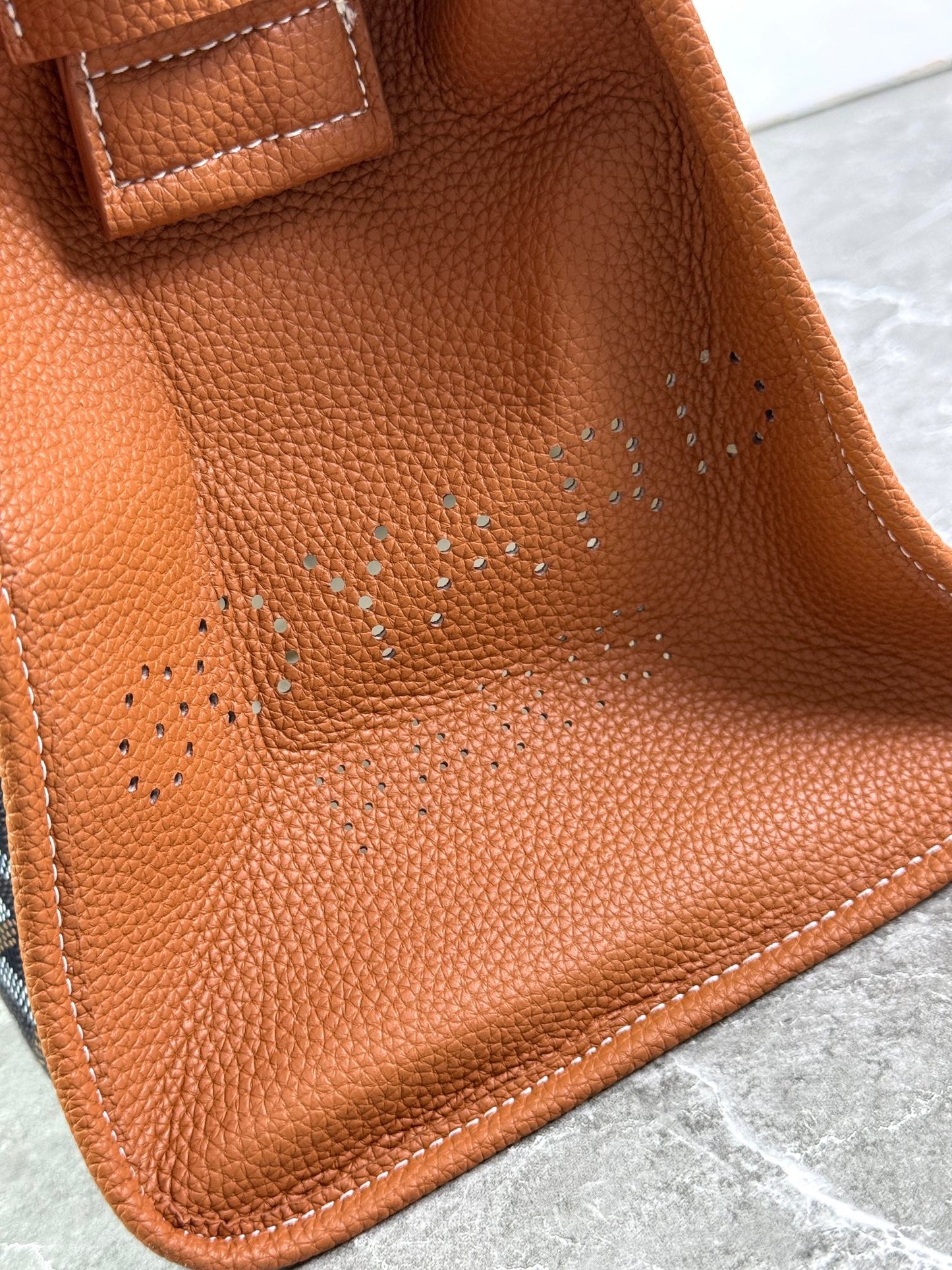 Goyard Hardy PM Bag - Black and Tan Goyardine Coated Canvas Zippered Tote
