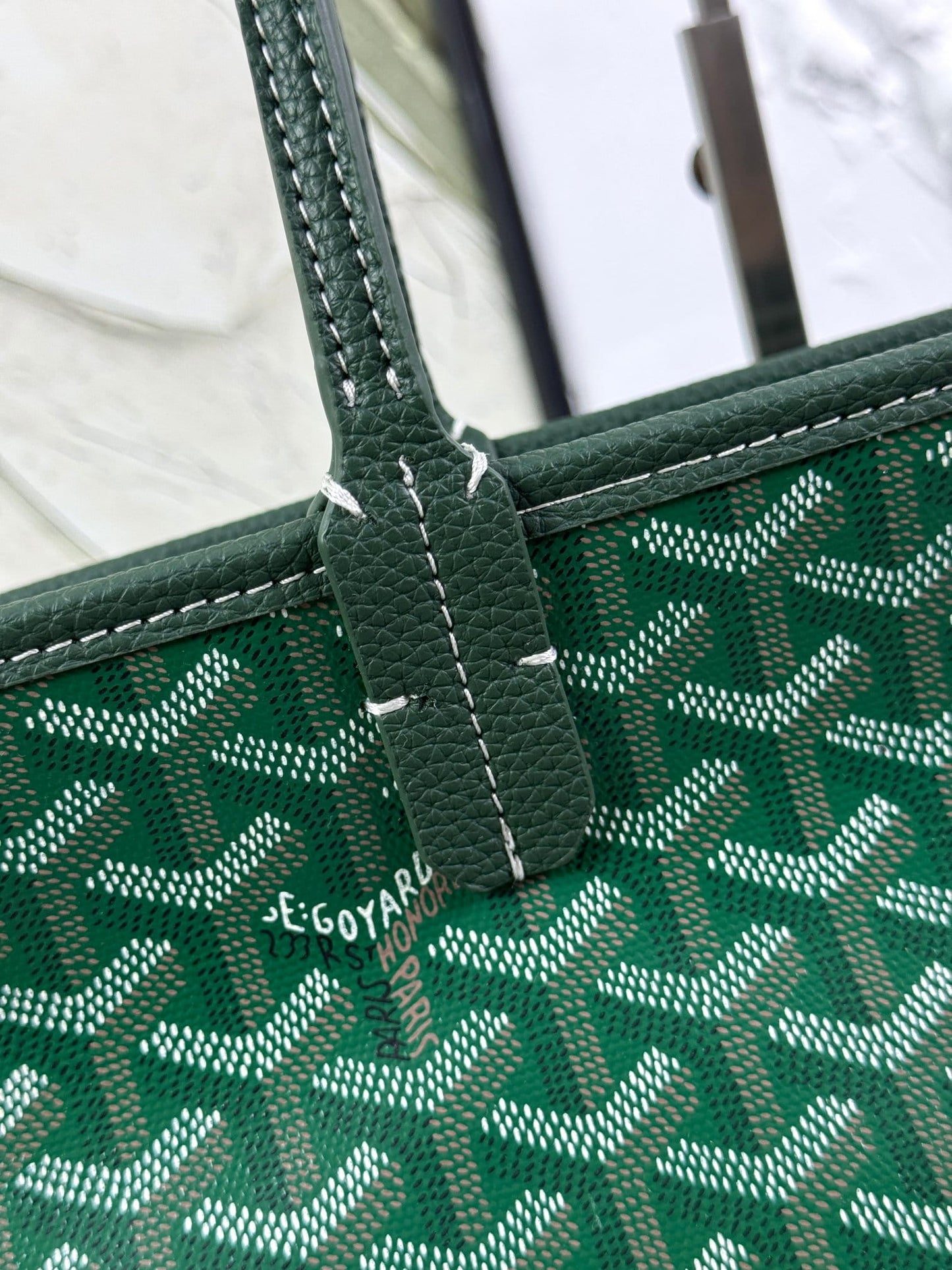 Goyard Hardy PM Bag - Green Goyardine Coated Canvas Zippered Tote