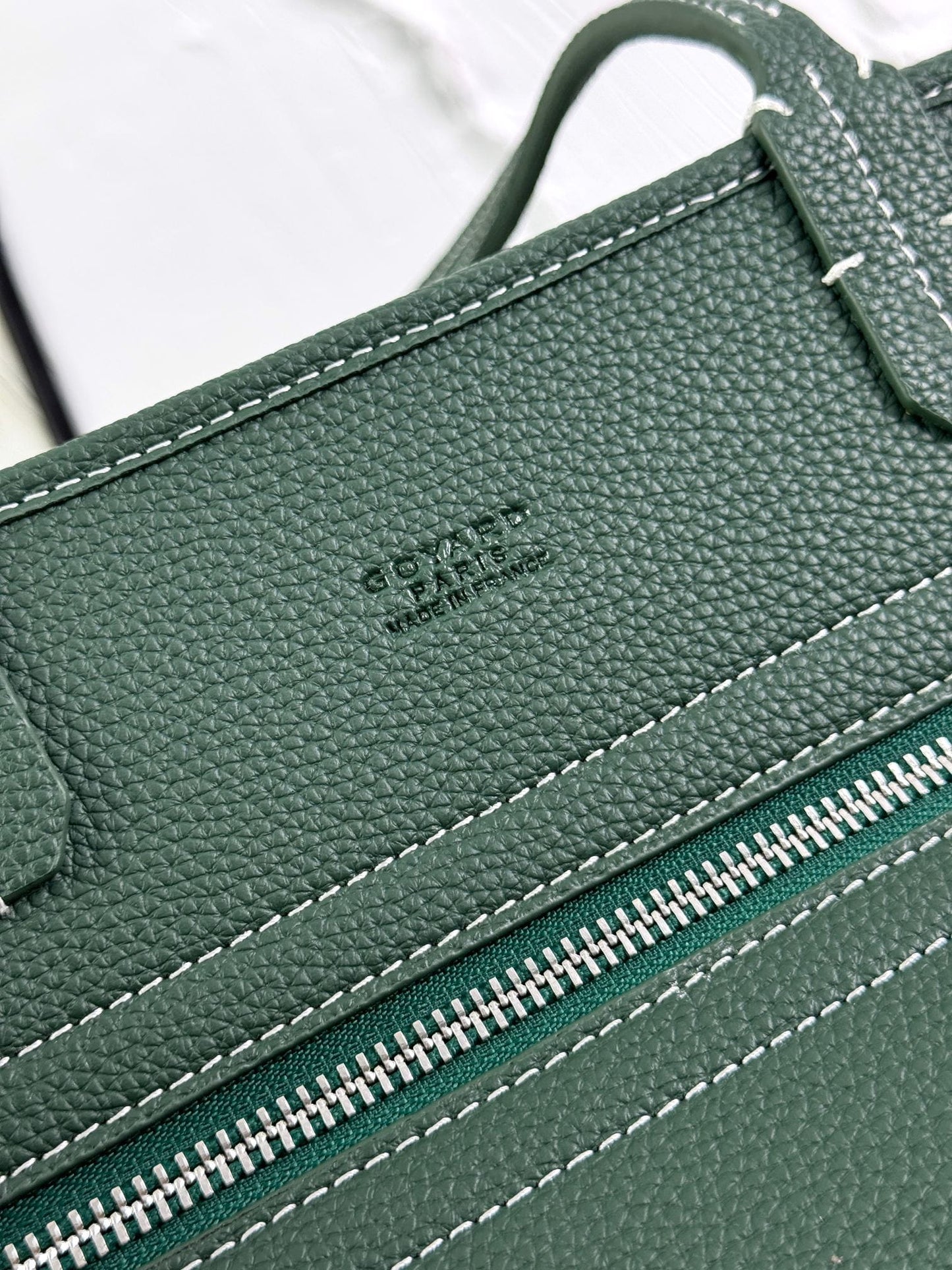 Goyard Hardy PM Bag - Green Goyardine Coated Canvas Zippered Tote