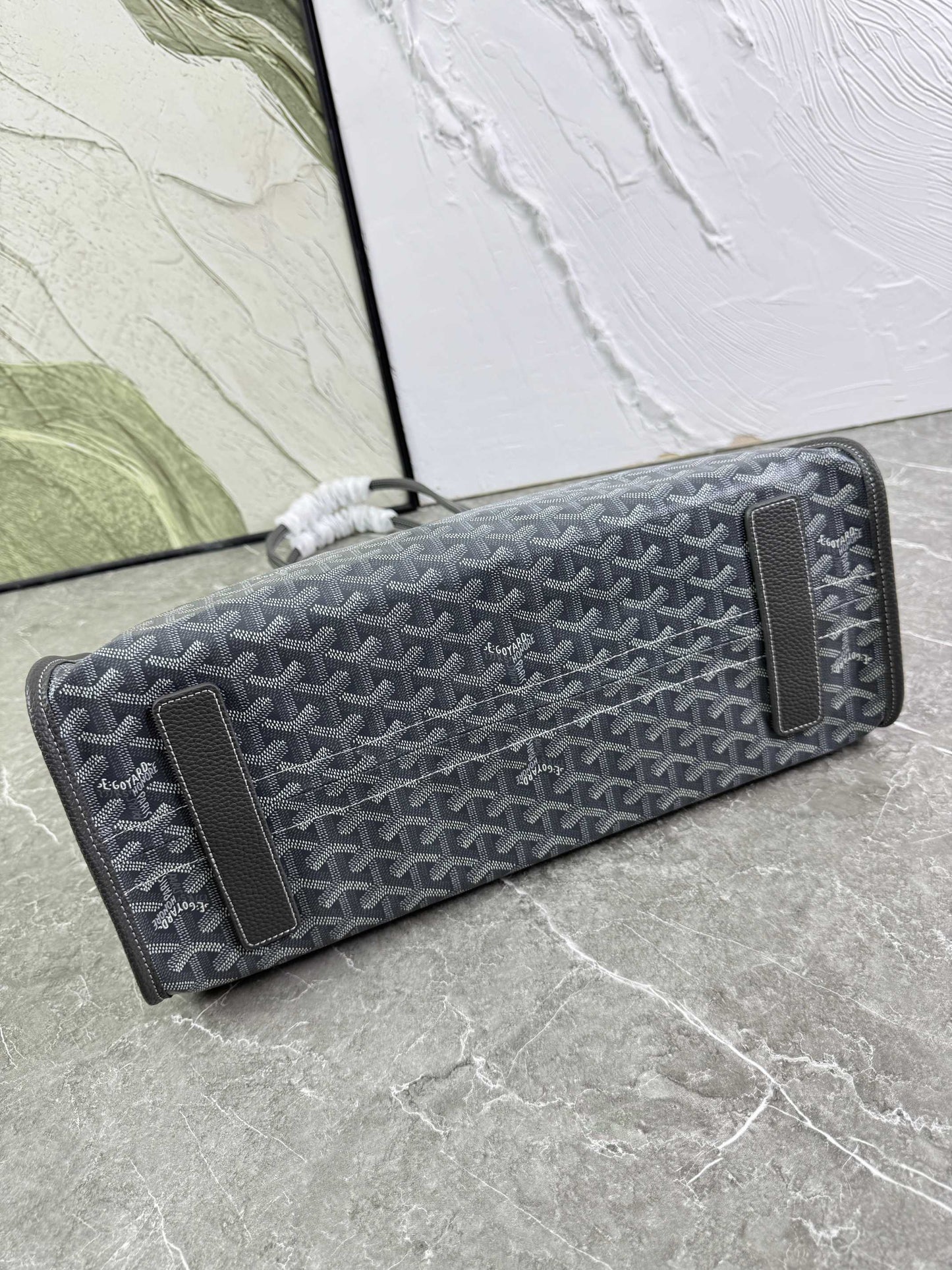 Goyard Hardy PM Bag - Grey Goyardine Coated Canvas Zippered Tote