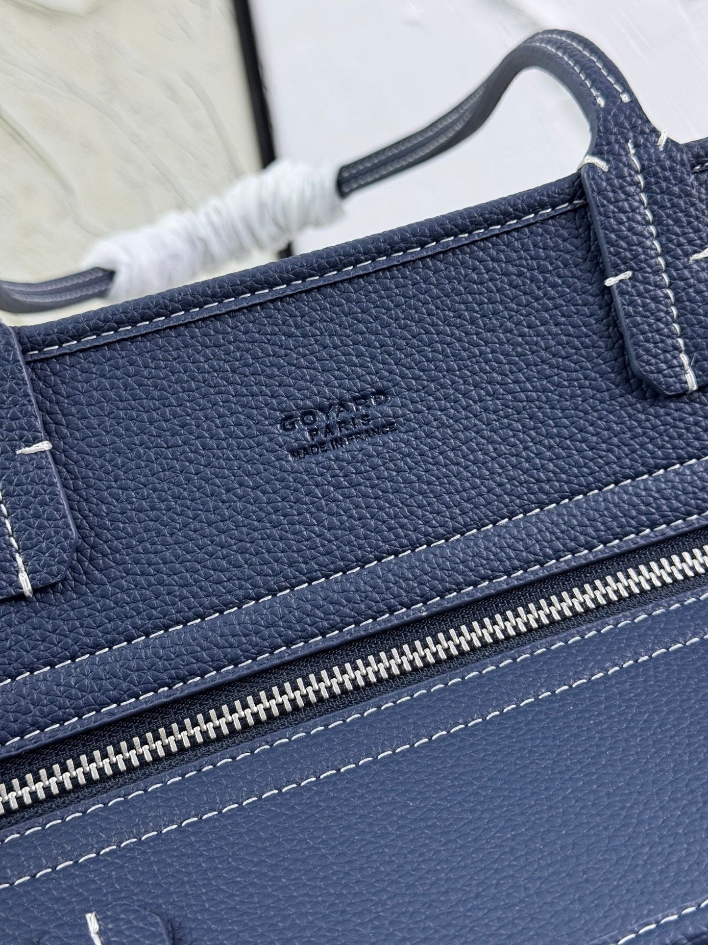 Goyard Hardy PM Bag - Navy Blue Goyardine Coated Canvas Zippered Tote