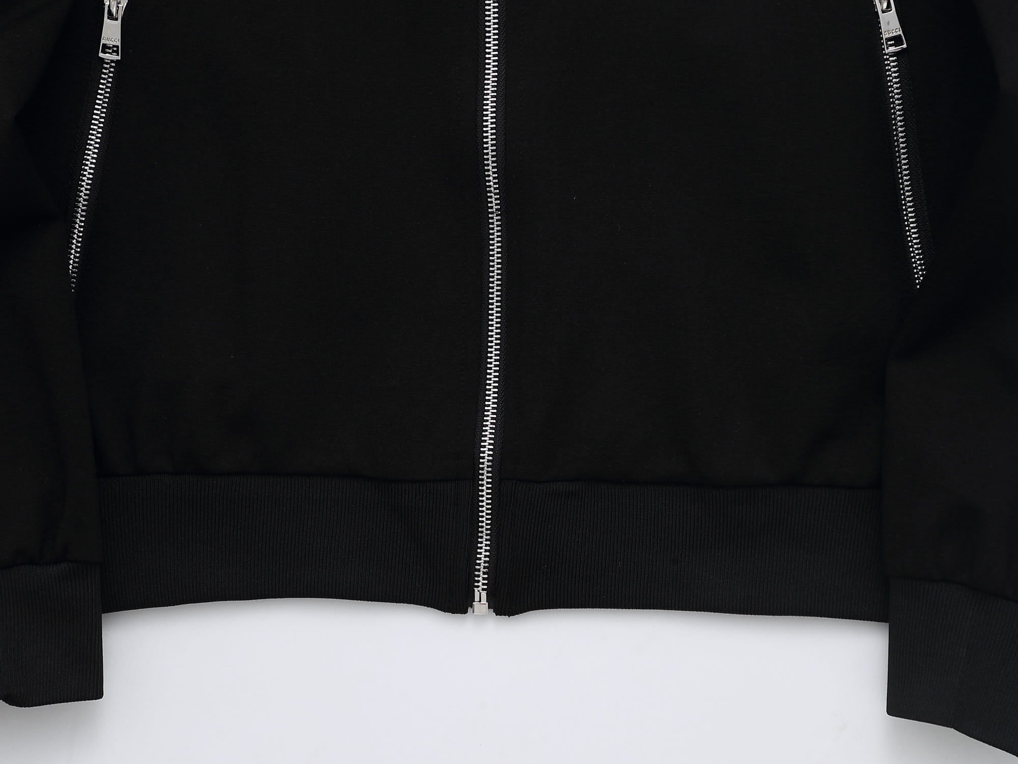 Gucci GG Supreme Color-Block Tracksuit - Black Jersey Zip Jacket