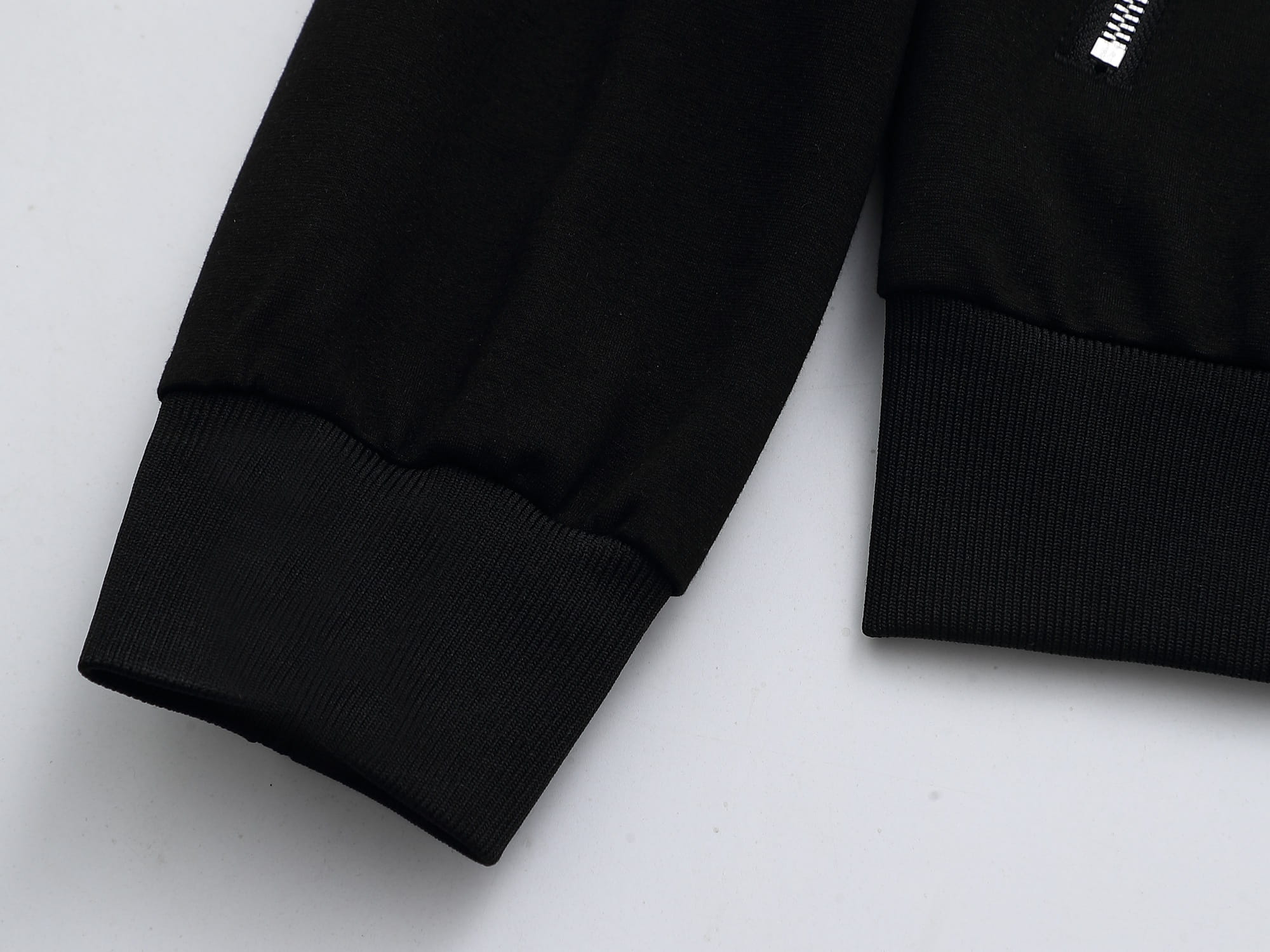 Gucci GG Supreme Color-Block Tracksuit - Black Jersey Zip Jacket