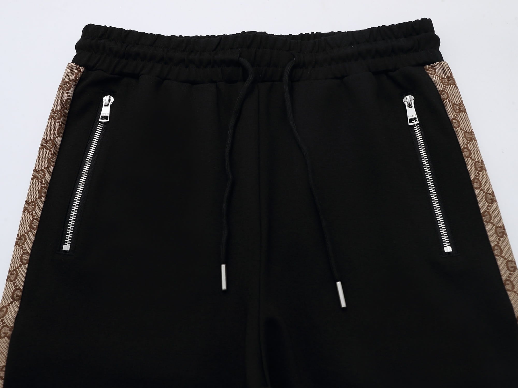 Gucci GG Supreme Color-Block Tracksuit - Black Jersey Zip Jacket
