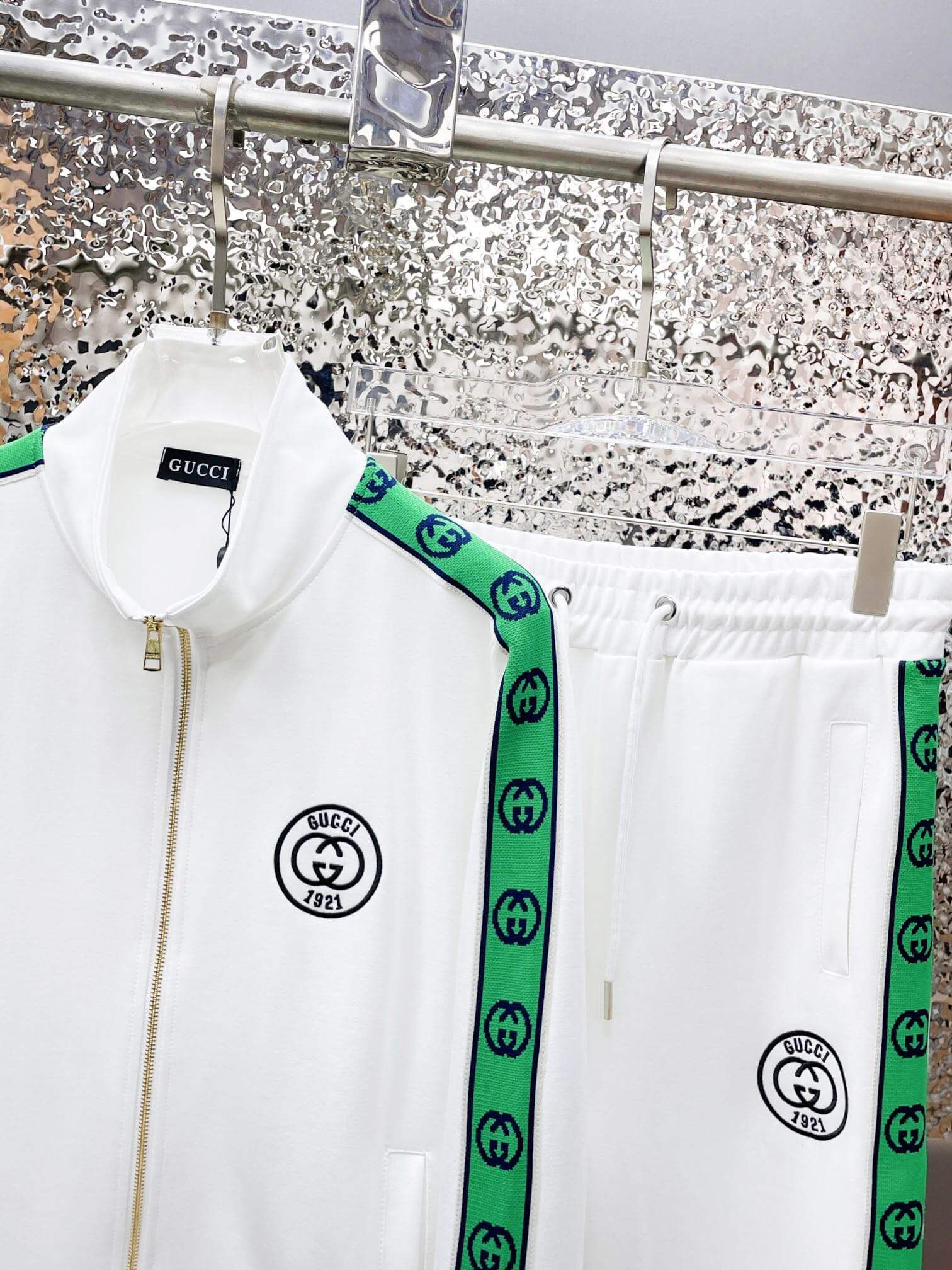 Gucci Interlocking G Gucci 1921 Technical Jersey Tracksuit White