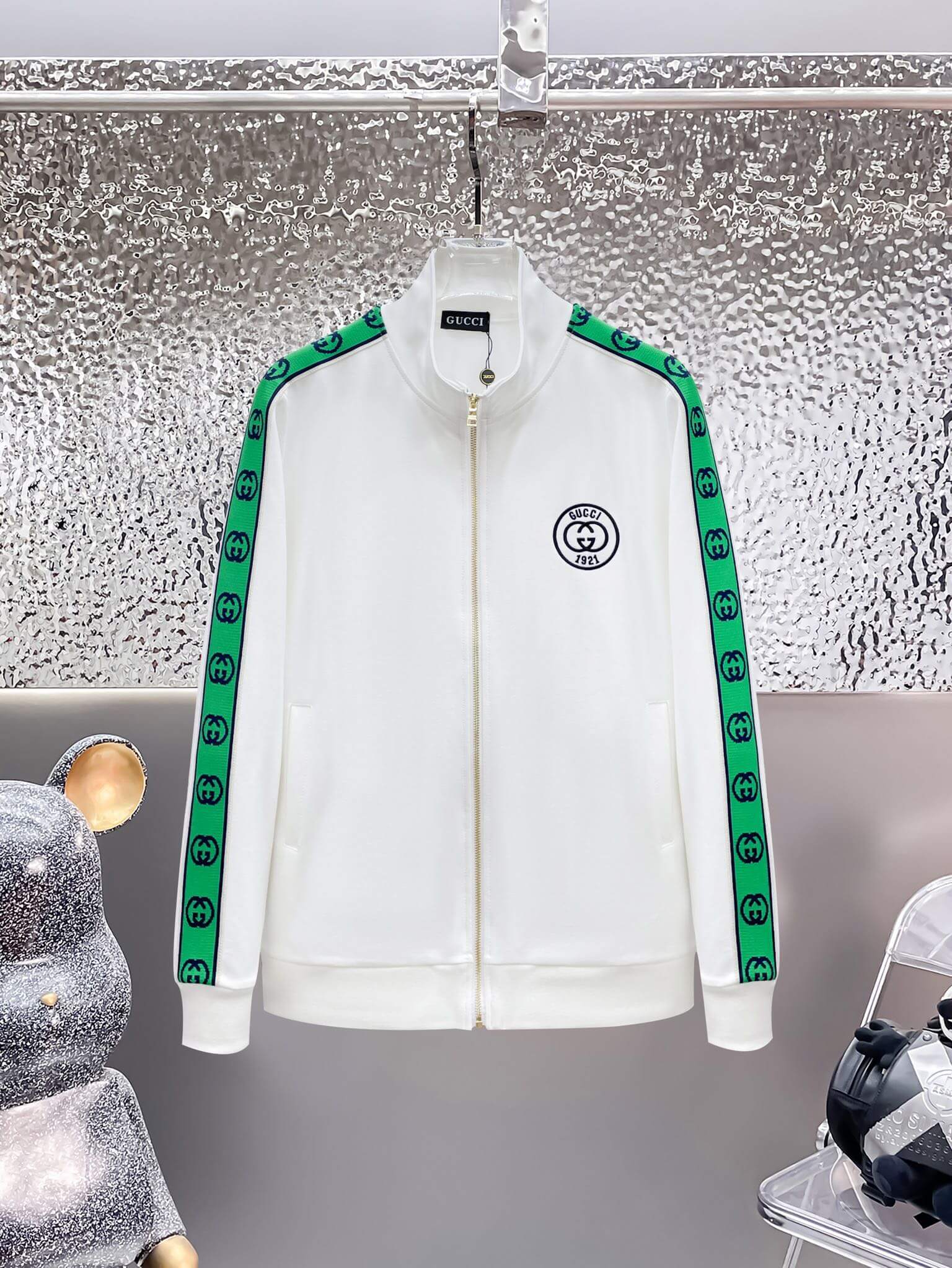 Gucci Interlocking G Gucci 1921 Technical Jersey Tracksuit White