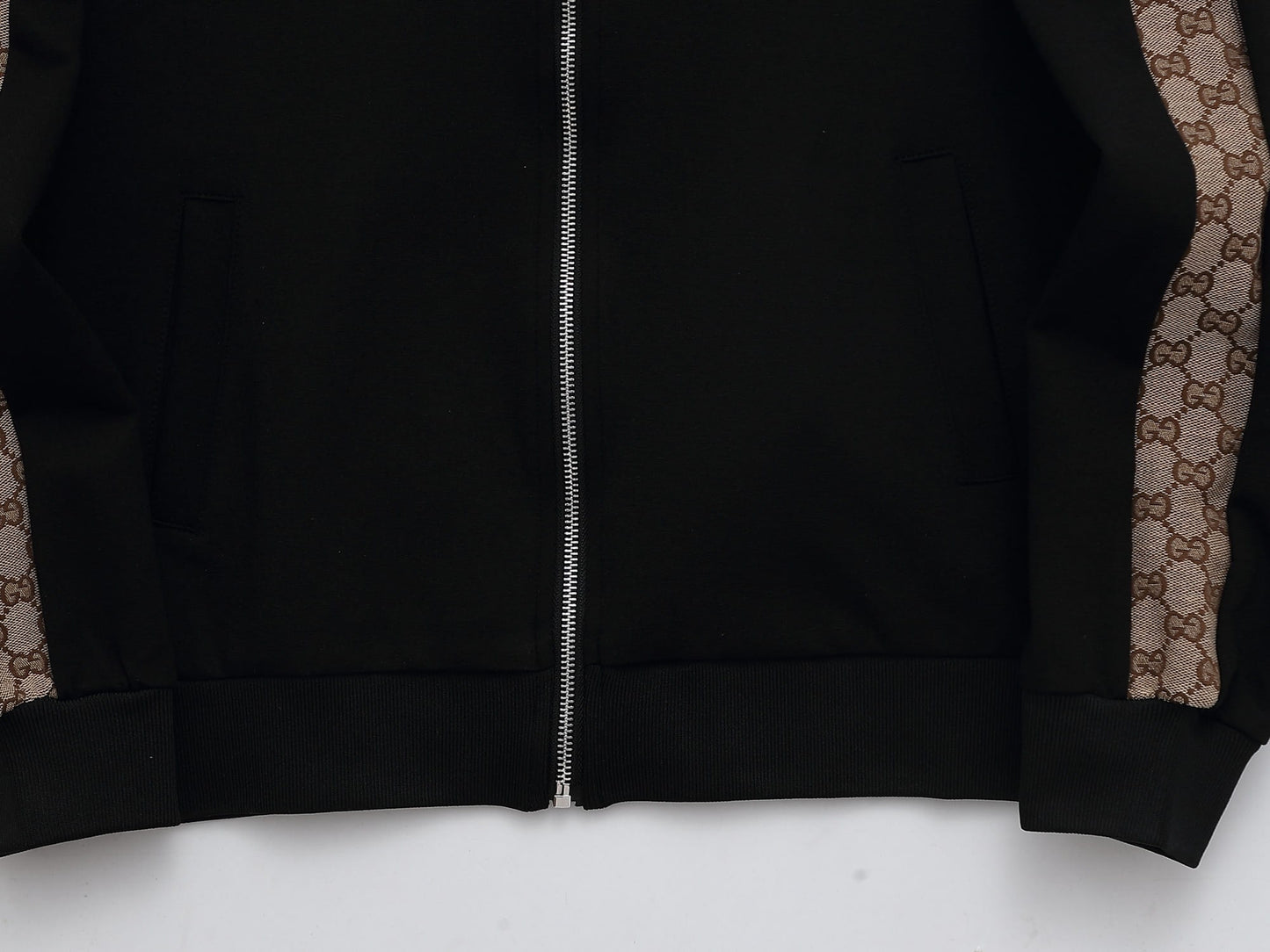 Gucci Interlocking G Tracksuit Set - Black & GG Supreme Stripe Knit Luxury Co-ord