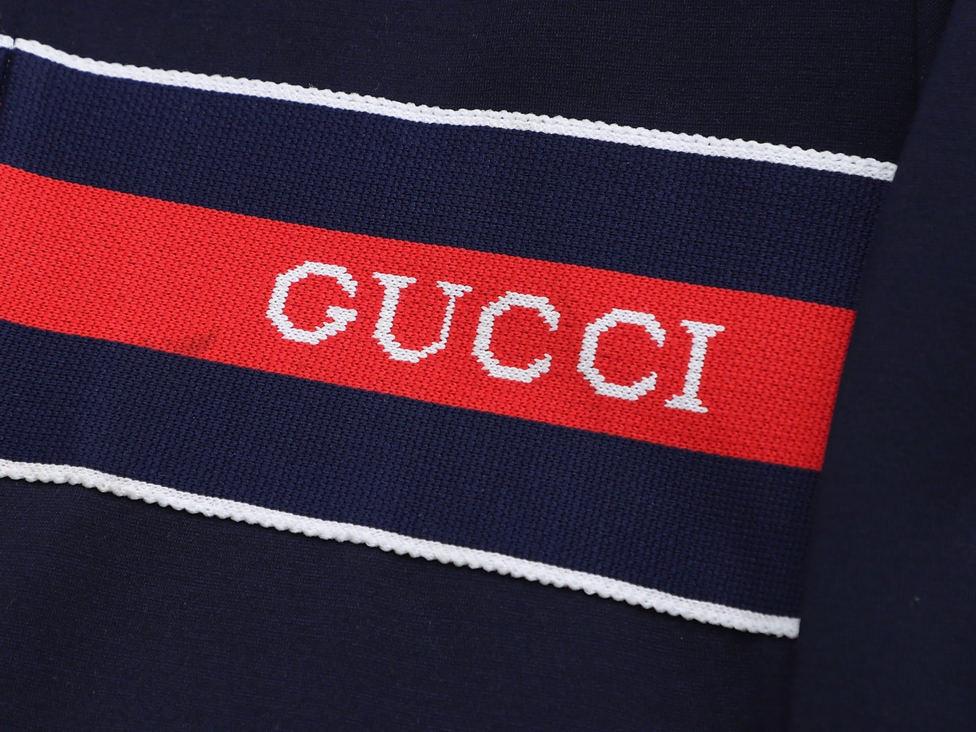 Gucci Web Stripe Tracksuit Set - Navy Blue Technical Knit Zip