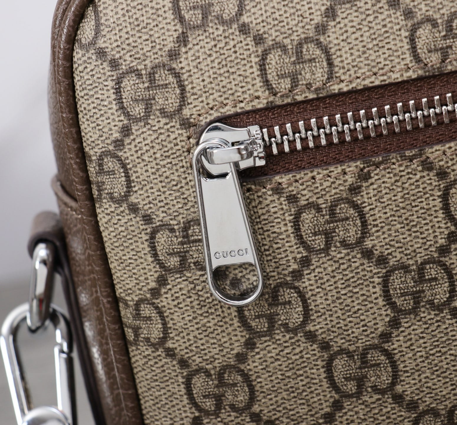 Gucci Ophidia Small Crossbody Bag - Beige and Ebony GG Supreme