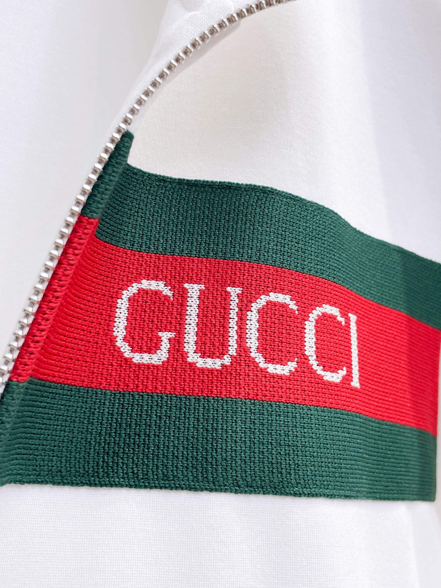 Gucci Web Stripe Technical Jersey Tracksuit White with Logo Chest