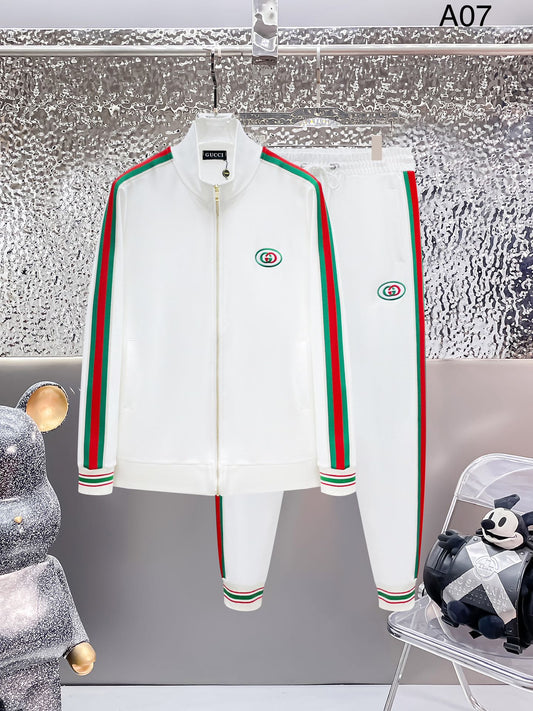 Gucci Web Stripe Technical Jersey Tracksuit White