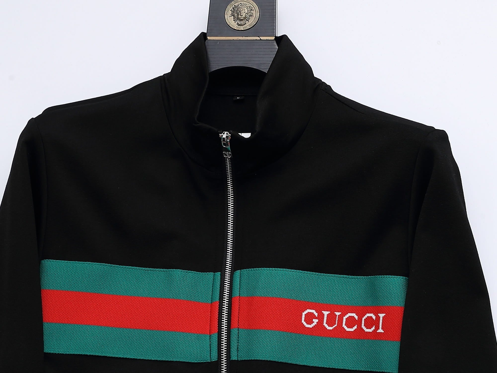 Gucci Web Stripe Tracksuit Set - Black Technical Knit Zip Jacket