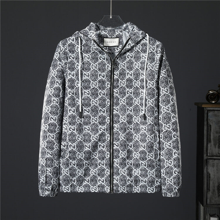 Gucci GG Monogram Windbreaker White Black