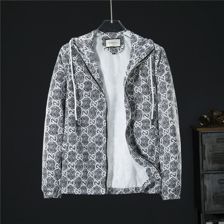 Gucci GG Monogram Windbreaker White Black