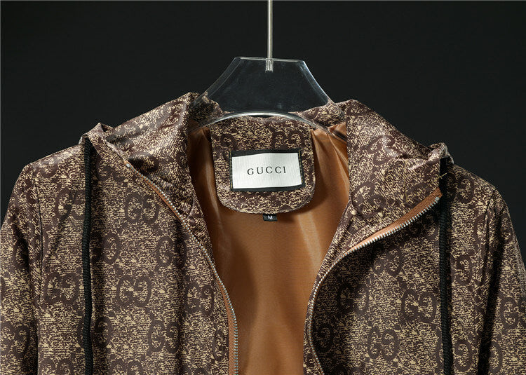 Gucci GG Monogram Windbreaker Brown