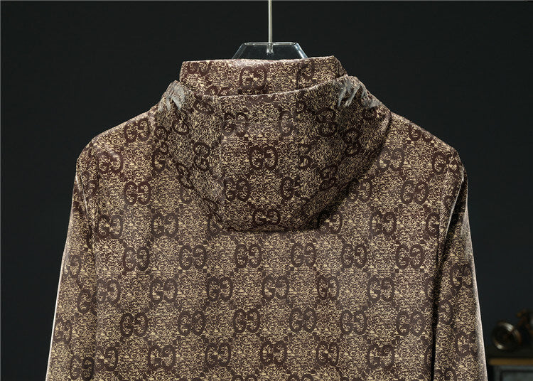 Gucci GG Monogram Windbreaker Brown