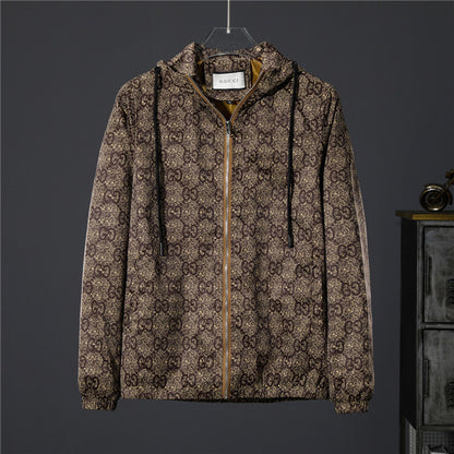 Gucci GG Monogram Windbreaker Brown