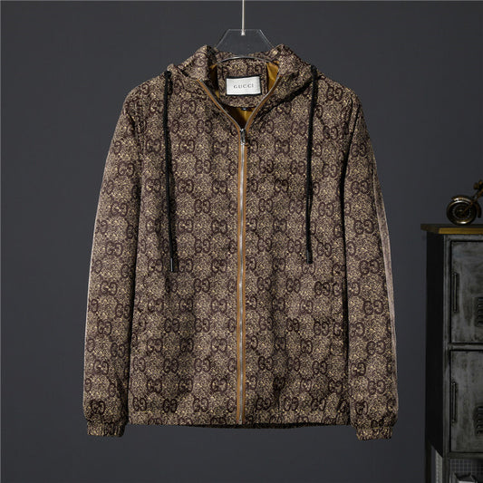 Gucci GG Monogram Windbreaker Brown