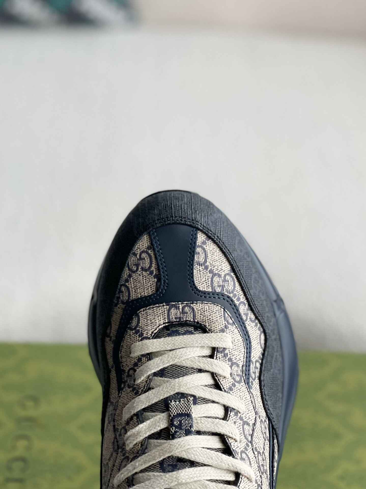 Gucci Rhyton Sneaker – Blue & Beige GG Supreme Canvas