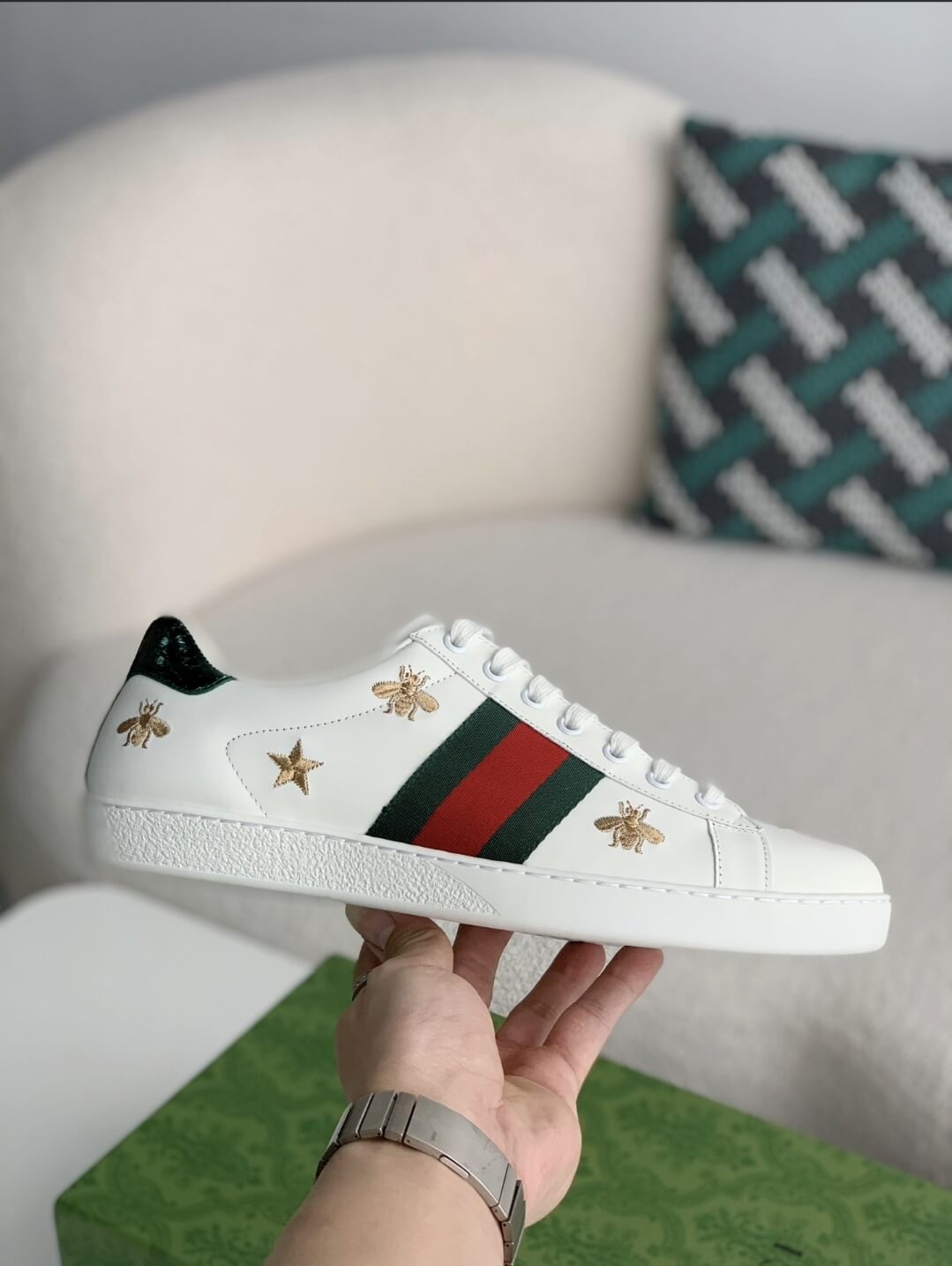 Gucci Star Bee Ace White Sneaker