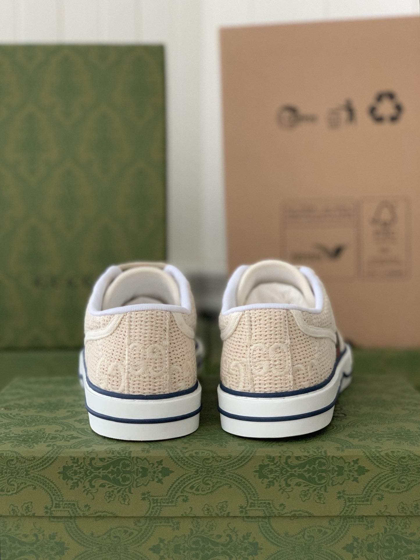 Gucci Tennis 1977 Sneaker – Off-White GG Embroidered Canvas
