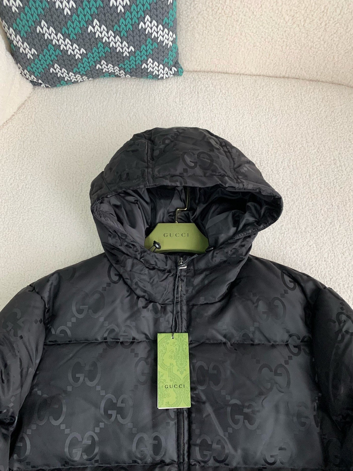 Gucci GG Nylon Black Down Jacket