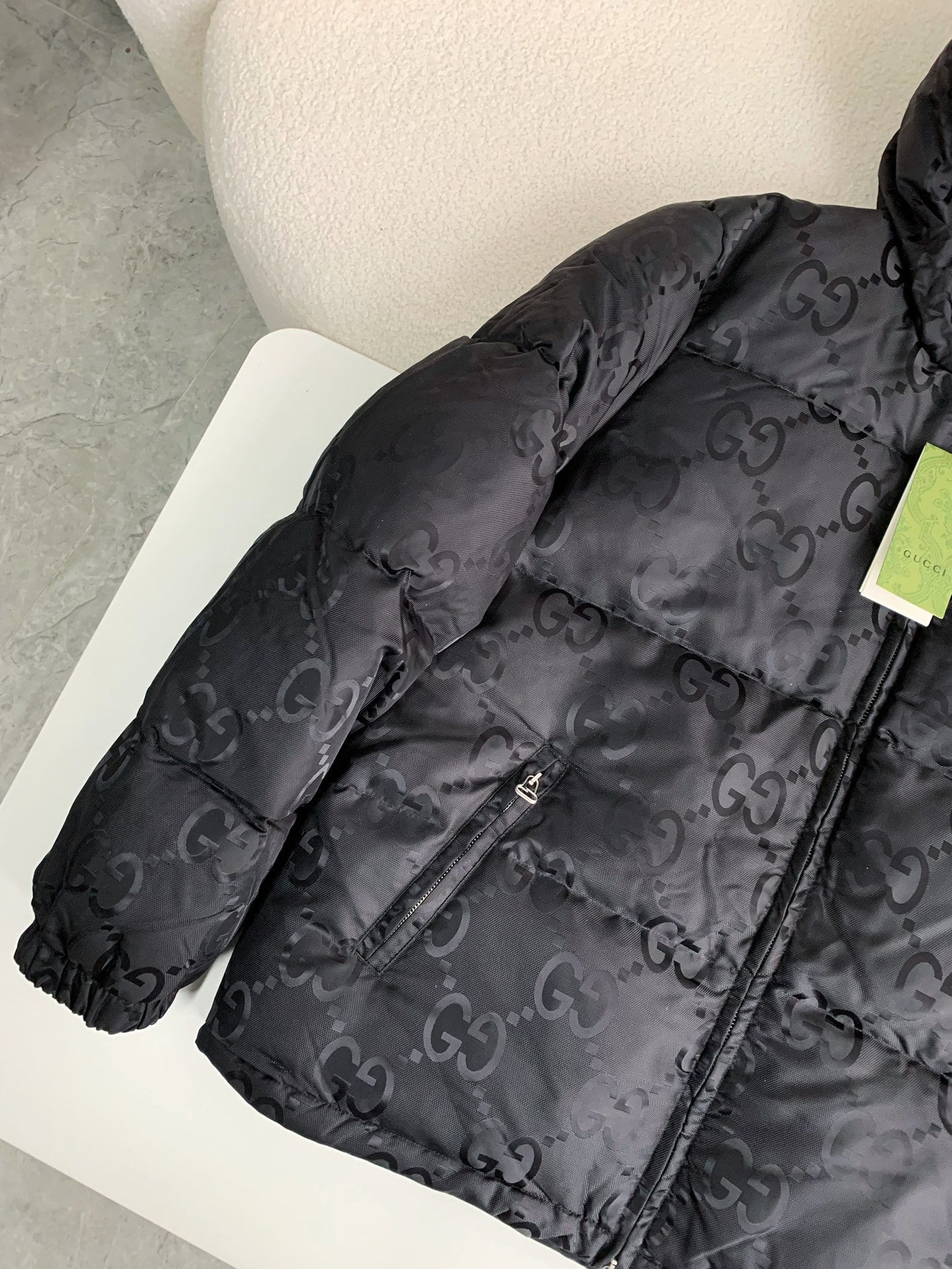 Gucci GG Nylon Black Down Jacket