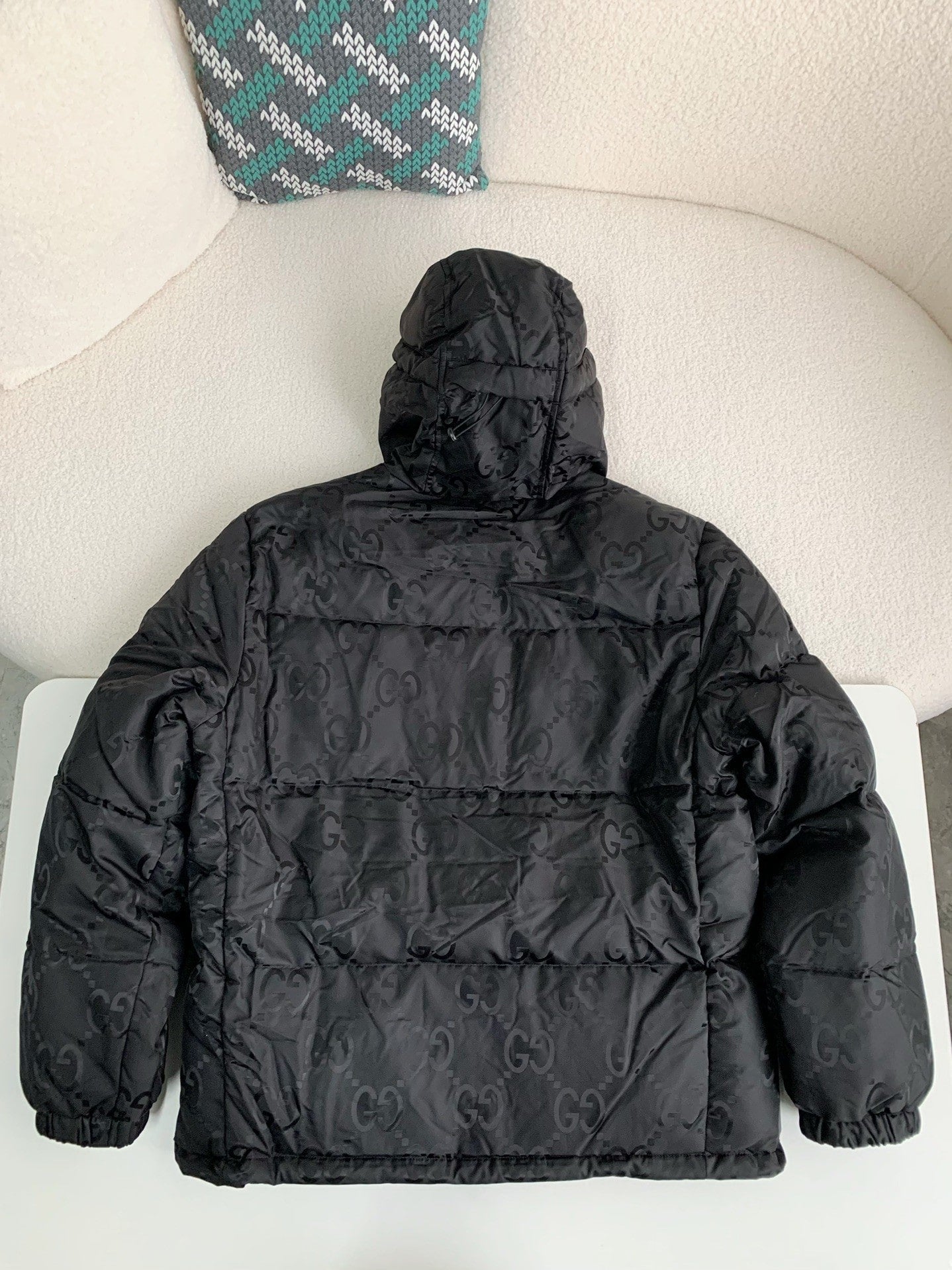 Gucci GG Nylon Black Down Jacket