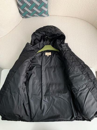 Gucci GG Nylon Black Down Jacket