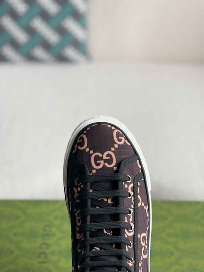 Gucci Tennis 1977 High-Top Brown Sneaker