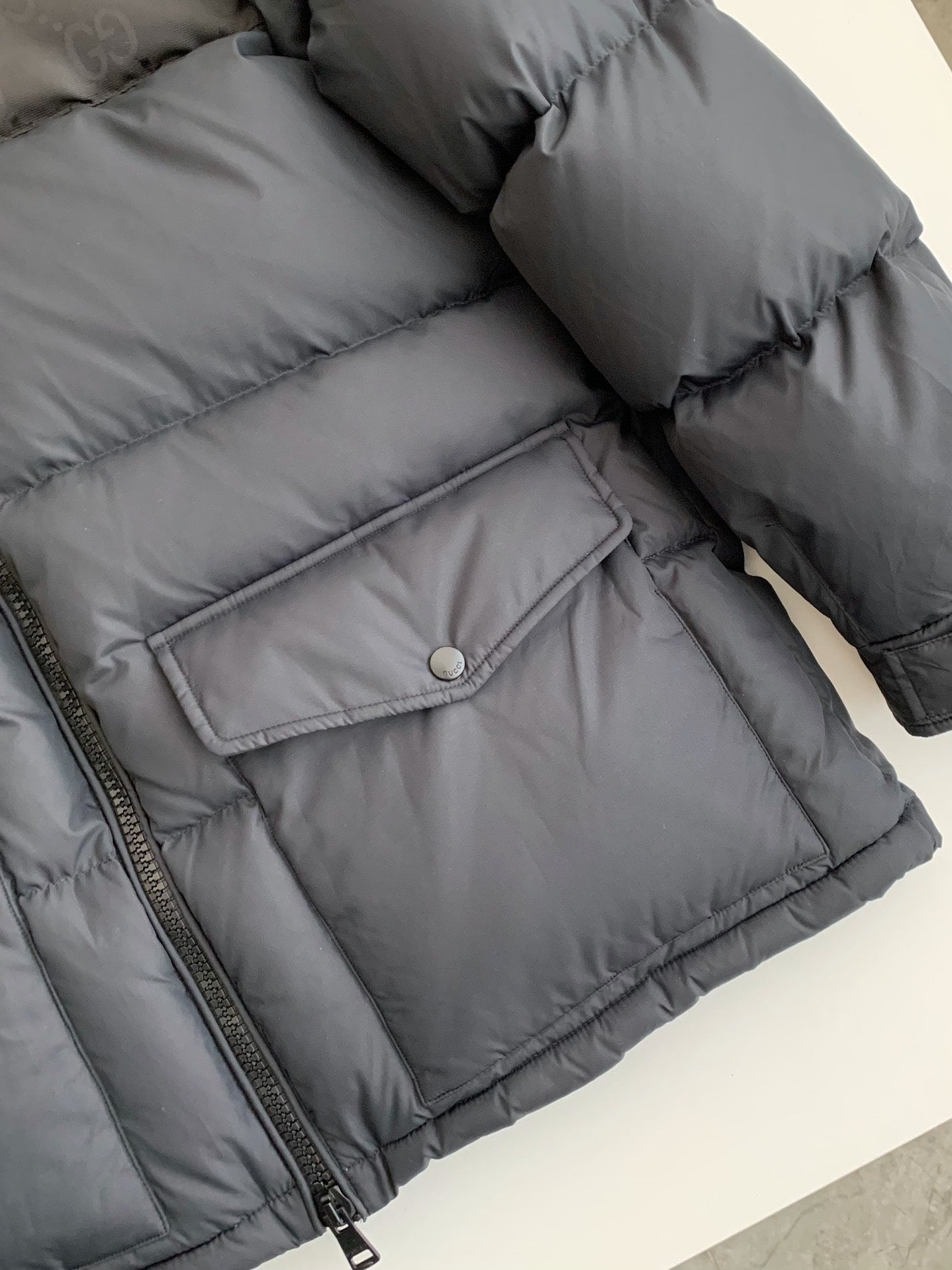 Gucci GG Black Hooded Down Jacket