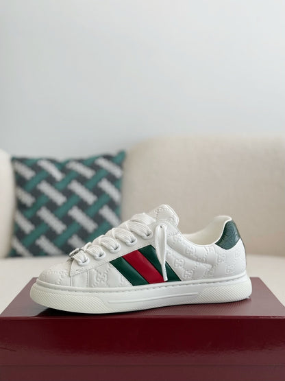 Gucci Ace Monogram Web White Sneakers