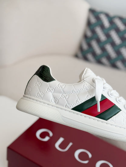 Gucci Ace Monogram Web White Sneakers