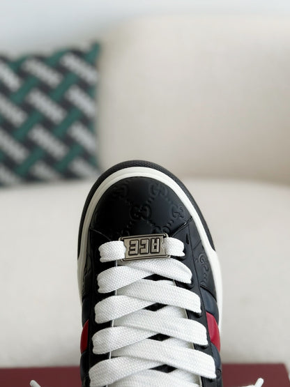 Gucci Ace Monogram Web Black Sneakers