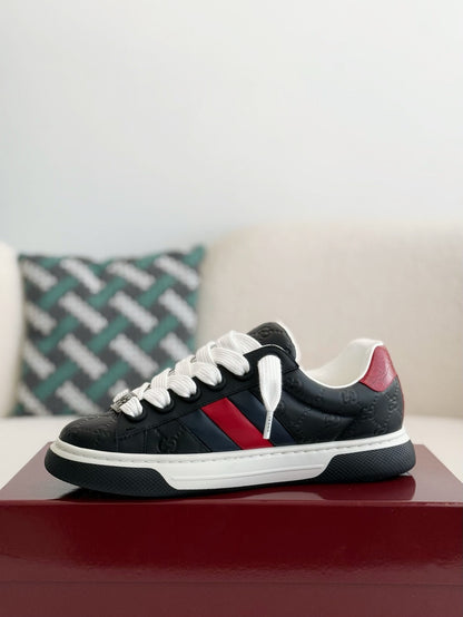 Gucci Ace Monogram Web Black Sneakers